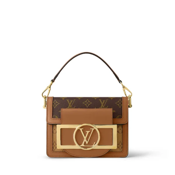 Louis Vuitton Mini Dauphine Lock Xl Brown 20Cm M46537, Designer Handbags, Womens Purse, luxury bags