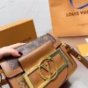 Louis Vuitton Mini Dauphine Lock Xl Brown 20Cm M46537, Designer Handbags, Womens Purse, luxury bags