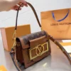 Louis Vuitton Mini Dauphine Lock Xl Brown 20Cm M46537, Designer Handbags, Womens Purse, luxury bags