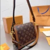 Louis Vuitton Mini Dauphine Lock Xl Brown 20Cm M46537, Designer Handbags, Womens Purse, luxury bags