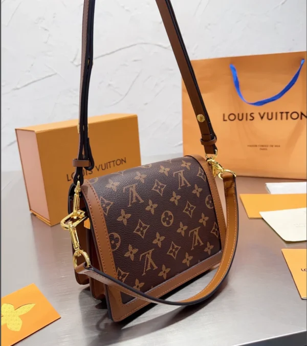 Louis Vuitton Mini Dauphine Lock Xl Brown 20Cm M46537, Designer Handbags, Womens Purse, luxury bags