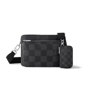 LVBB02-3-6ff774b9d2c7.webp Louis Vuitton Trio Messenger Bag Damier Canvas Black 25Cm N50017, Designer Handbags, Womens Purse, luxury bags
