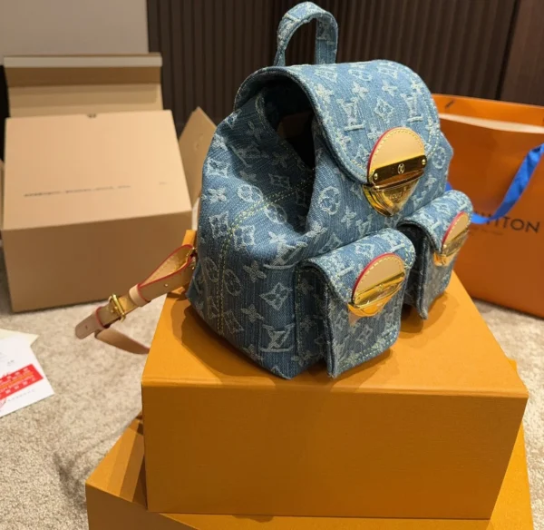 LVBB4-2-1-e00cfbea0f70.webp Louis Vuitton Backpack Venice Denim Blue 20Cm M46836, Designer Handbags, Womens Purse, luxury bags