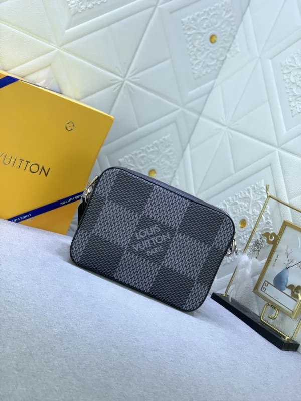 LVBB7-2-5a1a9266f414.webp Louis Vuitton Trio Messenger Bag Damier Canvas Black 25Cm N50017, Designer Handbags, Womens Purse, luxury bags