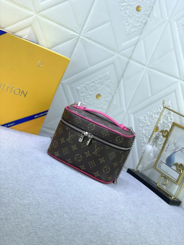 Louis Vuitton Nice Mini Monogram Canvas Pink 20Cm M46767, Designer Handbags, Womens Purse, luxury bags