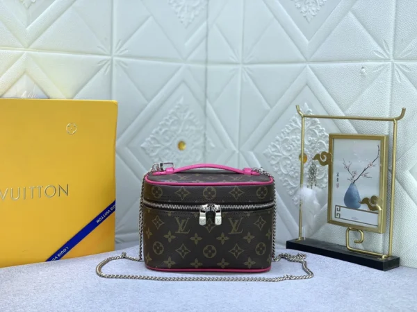 Louis Vuitton Nice Mini Monogram Canvas Pink 20Cm M46767, Designer Handbags, Womens Purse, luxury bags