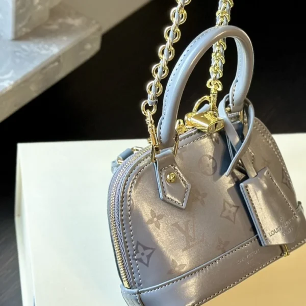 Louis Vuitton Alma Bb Gris Trianon 18Cm M12561, Designer Handbags, Womens Purse, luxury bags
