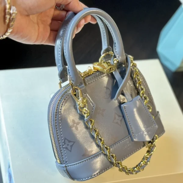 Louis Vuitton Alma Bb Gris Trianon 18Cm M12561, Designer Handbags, Womens Purse, luxury bags