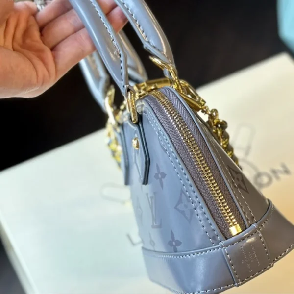 Louis Vuitton Alma Bb Gris Trianon 18Cm M12561, Designer Handbags, Womens Purse, luxury bags