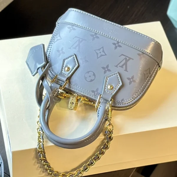 Louis Vuitton Alma Bb Gris Trianon 18Cm M12561, Designer Handbags, Womens Purse, luxury bags