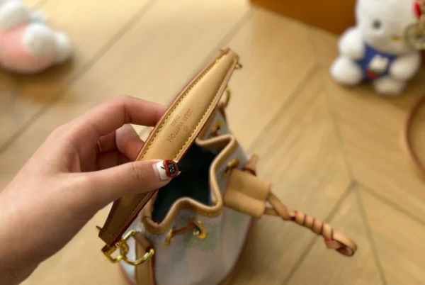 LVS4-9d7eedffe412.webp Louis Vuitton Nano No Damier Canvas Pistachio 16Cm N40640, Designer Handbags, Womens Purse, luxury bags