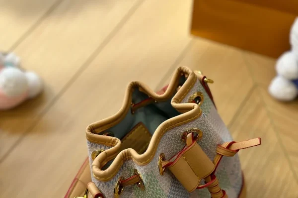 LVS7-c80503cca6a1.webp Louis Vuitton Nano No Damier Canvas Pistachio 16Cm N40640, Designer Handbags, Womens Purse, luxury bags