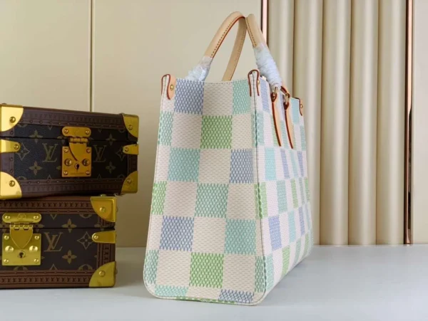 Louis Vuitton Onthego Mm Autres Toiles Damier Pistachio N40518 35Cm, Designer Handbags, Womens Purse, luxury bags