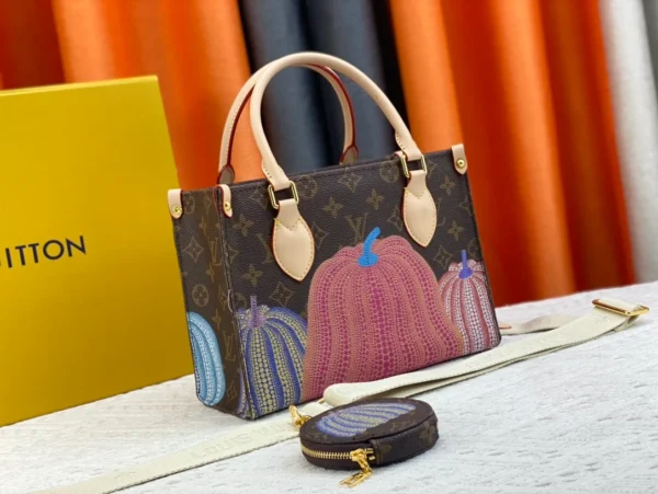 Louis Vuitton X Yayoi Kusam Onthego 25Cm M46466, Designer Handbags, Womens Purse, luxury bags