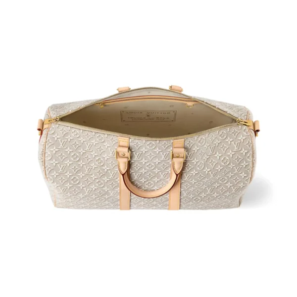 Louis Vuitton Keepall Bandoulière Bag Beige Pepper 45cm M29670