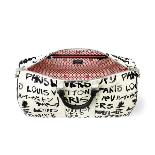SUPERCLONE-2026-08-10T161821.068.webp Louis Vuitton Keepall Bandoulière Bag 50cm/19.7in Black/White Cowhide N40804
