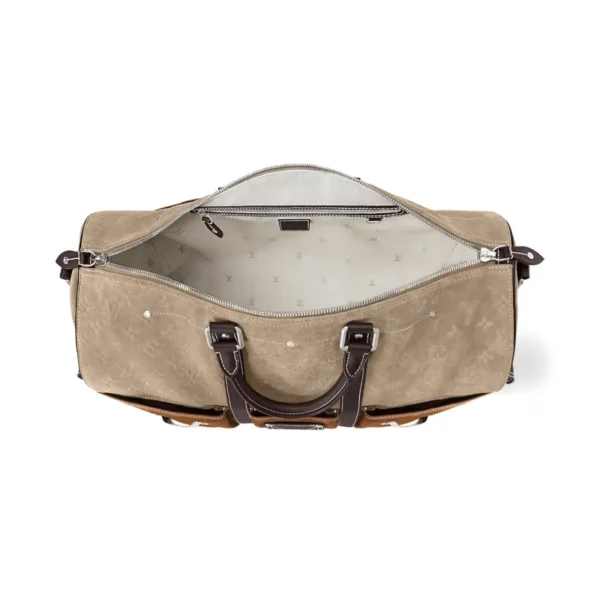 SUPERCLONE-2026-08-10T162604.954.webp Louis Vuitton Keepall Bandoulière Bag 50cm/19.7in Tan Monogram Suede Leather M26127
