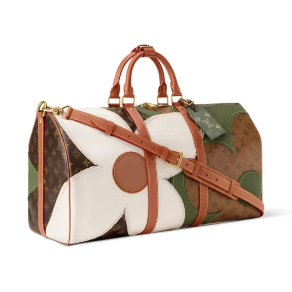 Louis Vuitton Keepall Bandoulière Bag 50cm/19.7in Monogram Khaki Canvas Material M29190