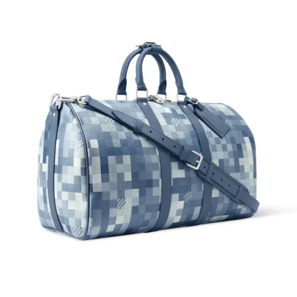 SUPERCLONE-2026-08-11T145304.905.webp Louis Vuitton Keepall Bandoulière Bag 45cm/17.7in Denim Blue M29601