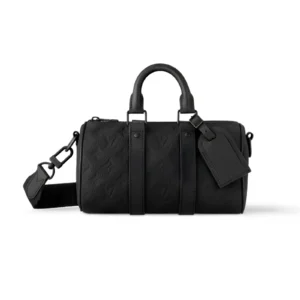 SUPERCLONE-2026-08-11T162132.008.webp Louis Vuitton Keepall Bandoulière Bag 25cm/9.8in Black Taurillon Cowhide M20900