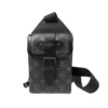 Louis Vuitton Monogram Eclipse Saumur Slingbag 26cm/10.25in Black M45912