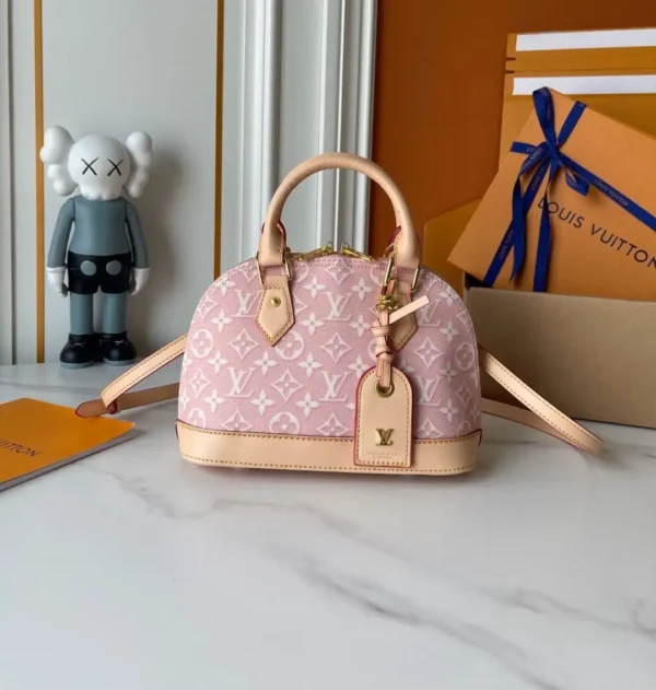 Louis Vuitton Alma BB Monogram Emblème Rose Ruban Color 23.5cm M2A378