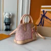 Louis Vuitton Alma BB Monogram Emblème Rose Ruban Color 23.5cm M2A378
