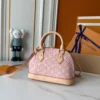 Louis Vuitton Alma BB Monogram Emblème Rose Ruban Color 23.5cm M2A378