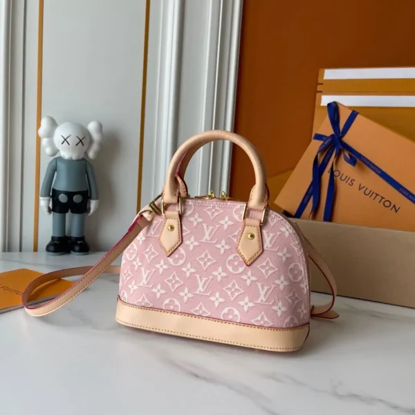 Louis Vuitton Alma BB Monogram Emblème Rose Ruban Color 23.5cm M2A378