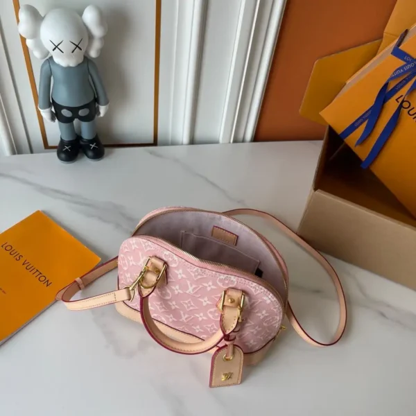Louis Vuitton Alma BB Monogram Emblème Rose Ruban Color 23.5cm M2A378