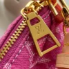 Louis Vuitton Pochette Valley Bag Fuchsia Denim 21cm M28327
