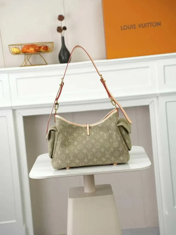 Louis Vuitton Carryall Cargo PM Bag Khaki Denim 33.5cm M27623