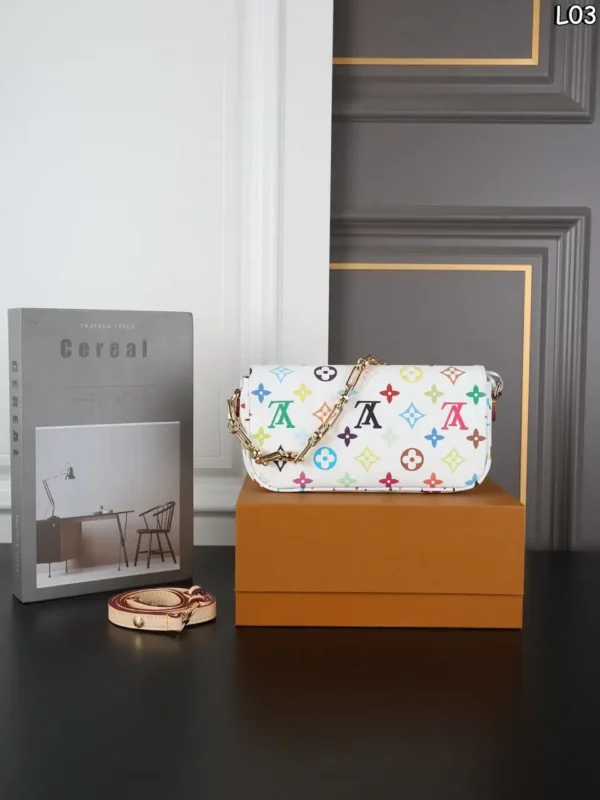 Louis Vuitton LV x TM Ivy On Chain Bag Multicolor White 23.5cm M27492