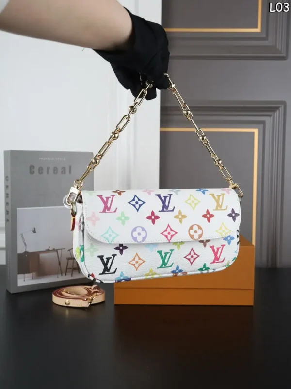 Louis Vuitton LV x TM Ivy On Chain Bag Multicolor White 23.5cm M27492