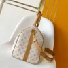 Louis Vuitton Keepall Bandoulière Bag 45cm/17.7in Monogram Dune / Beige M28238