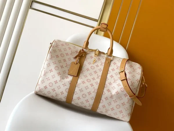 Louis Vuitton Keepall Bandoulière Bag 45cm/17.7in Monogram Dune / Beige M28238