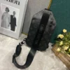 Louis Vuitton Monogram Eclipse Saumur Slingbag 26cm/10.25in Black M45912