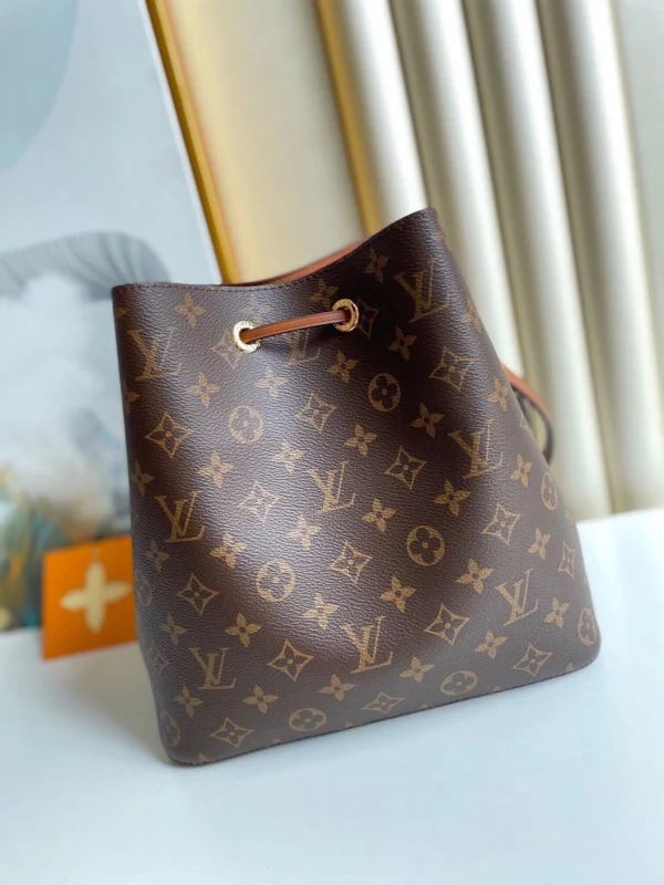 Louis Vuitton Luxury Monogram Canvas And Leather Handbag Neonoe Caramel, Designer Handbags, Womens Purse, luxury bags
