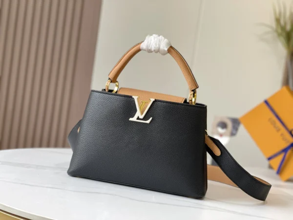 Louis Vuitton Capucines Mm Black 27Cm M59466, Designer Handbags, Womens Purse, luxury bags