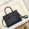 Louis Vuitton Onthego PM Monogram Empreinte Handbag Black 25cm M45653, Designer Handbags, Womens Purse, luxury bags