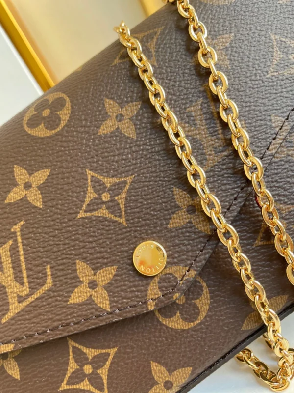 Louis Vuitton Flicie Pochette Lv Monogram Chain Bag Monogram 61276 21cm/8.3in, Designer Handbags, Womens Purse, luxury bags