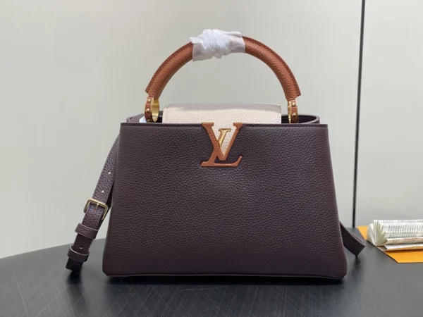 Louis Vuitton Capucines MM M12952 Chocolate 31.5cm/ 12.2in, Designer Handbags, Womens Purse, luxury bags