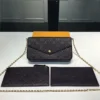 dhxmJ-860bb9f5134a.webp Louis Vuitton F Licie Pochette Black 21cm/8.3in, Designer Handbags, Womens Purse, luxury bags