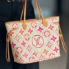 Louis Vuitton LV By The Pool Neverfull MM Tote Bag ‘Coral’ 31cm M25317, Designer Handbags, Womens Purse, luxury bags