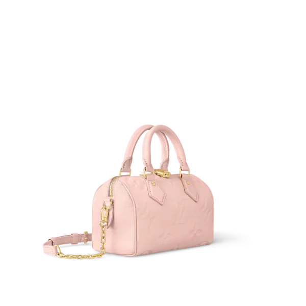 louis-vuitton-8fe3dc8a91e8.webp Louis Vuitton Speedy Bandoulire 20 Monogram Empreinte Opal Pink 20.5cm M47136, Designer Handbags, Womens Purse, luxury bags