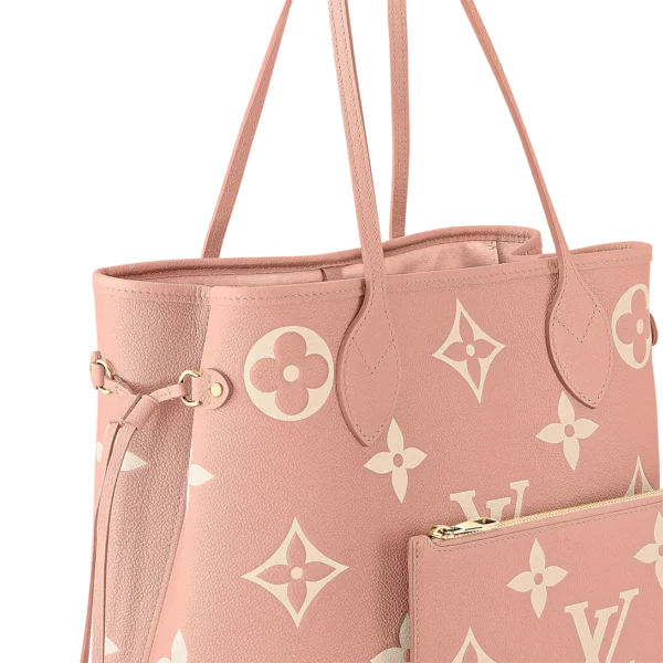 louis-vuitton-neverfull-mm-M46329_PM1_Closeup_20view-38d66f260f5f.webp Louis Vuitton Neverfull MM Tote Bag Monogram Empreinte Trianon Pink / Cream 31cm M46329, Designer Handbags, Womens Purse, luxury bags