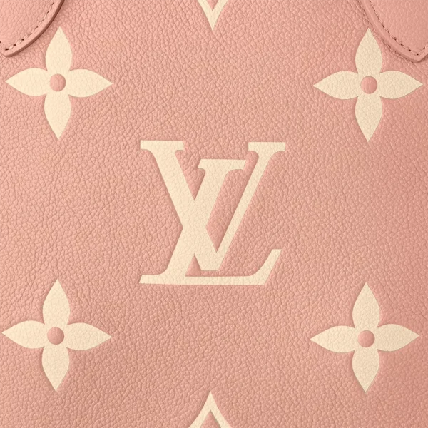 louis-vuitton-neverfull-mm-M46329_PM1_Detail_20view-3f5f70a7f657.webp Louis Vuitton Neverfull MM Tote Bag Monogram Empreinte Trianon Pink / Cream 31cm M46329, Designer Handbags, Womens Purse, luxury bags