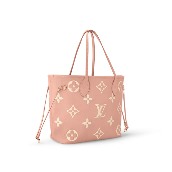 louis-vuitton-neverfull-mm-M46329_PM1_Side_20view-106613ac4067.webp Louis Vuitton Neverfull MM Tote Bag Monogram Empreinte Trianon Pink / Cream 31cm M46329, Designer Handbags, Womens Purse, luxury bags
