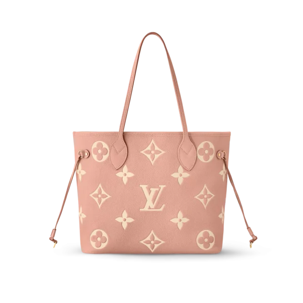 louis-vuitton-neverfull-mm-M46329_PM2_Front_20view-e5cf77f6e818.webp Louis Vuitton Neverfull MM Tote Bag Monogram Empreinte Trianon Pink / Cream 31cm M46329, Designer Handbags, Womens Purse, luxury bags