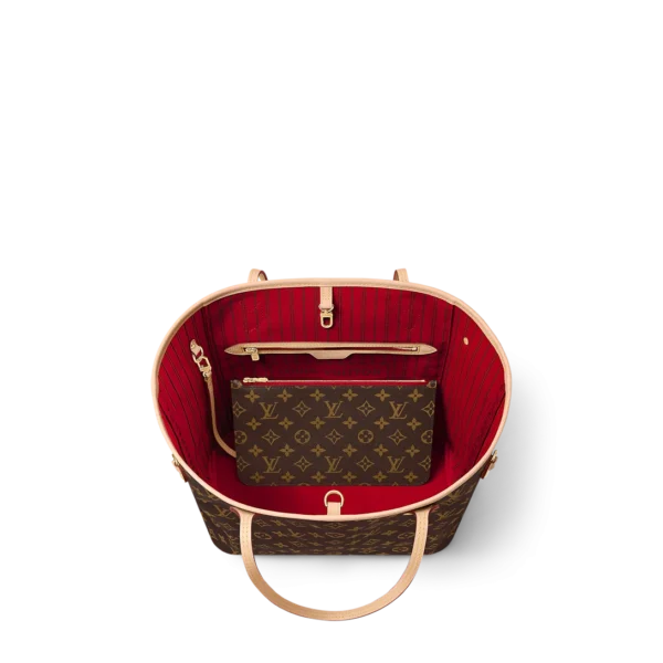 louis-vuitton-neverfull-mm-M46987_PM1_Interior_20view-19ee2c2cc653.webp Louis Vuitton Neverfull MM Monogram Canvas Tote Bag Cerise Red 31cm M46987, Designer Handbags, Womens Purse, luxury bags